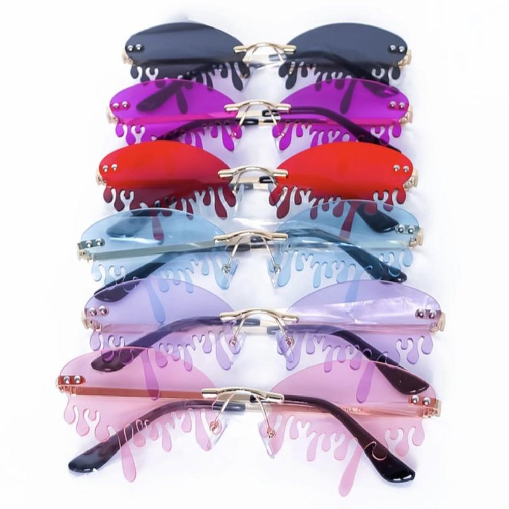 Trendy Dripping sunglasses rimless designer style shades (Buy & Get 1 FREE!)